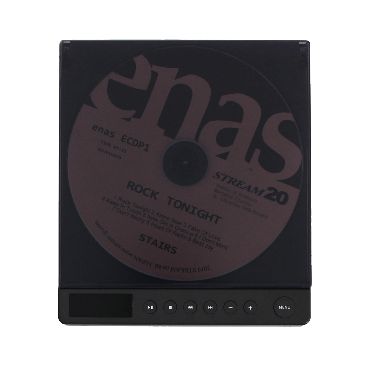 enas EASY CD PLAYER Bluetooth CDプレーヤー 商品画像 正面 CD入り